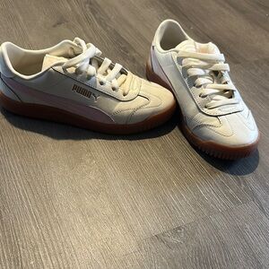 Puma White and Pink Athletic Shoes